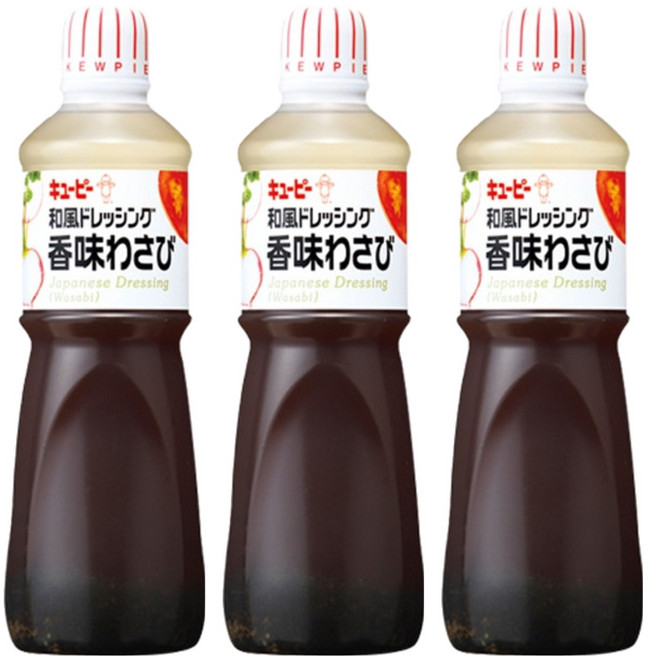 큐피 와사비 드레싱, 1L, 3개