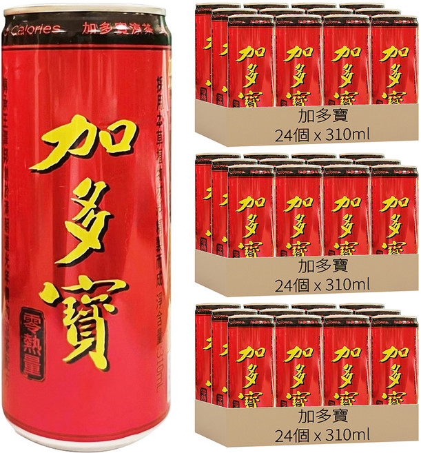 加多寶 涼茶 零熱量, 3組, 24入, 310ml