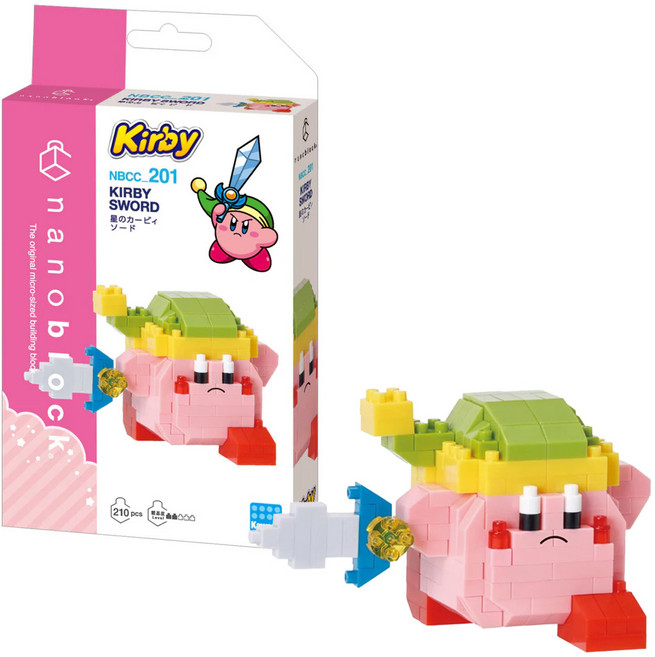 Nintendo 任天堂 星之卡比劍士積木, 混合顏色, 1入