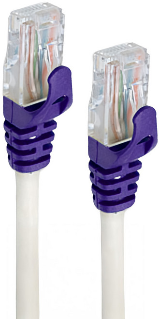 i-gota 愛購它 CAT 6A 超高速網路傳輸線 RJ-MW6A, 貝吉色 + 紫色, 1條, 10m