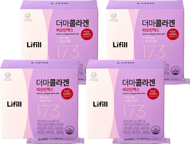 라이필 더마콜라겐 비오틴맥스 50p, 175g, 4개