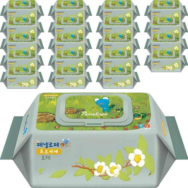 페넬로페 프르미에 포레 저자극 아기물티슈 캡형, 55g, 70매, 20개