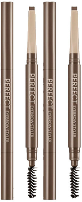 미샤 퍼펙트 스타일러 아이브로우 오토펜슬 0.15g, 브라운, 2개