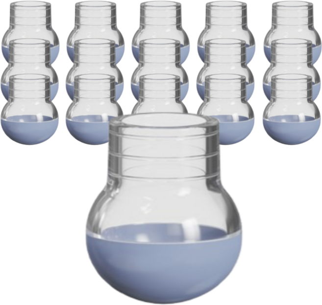 써뉴즈 미끄럼방지 실리콘 가구발 커버 원형, 블루, 16개