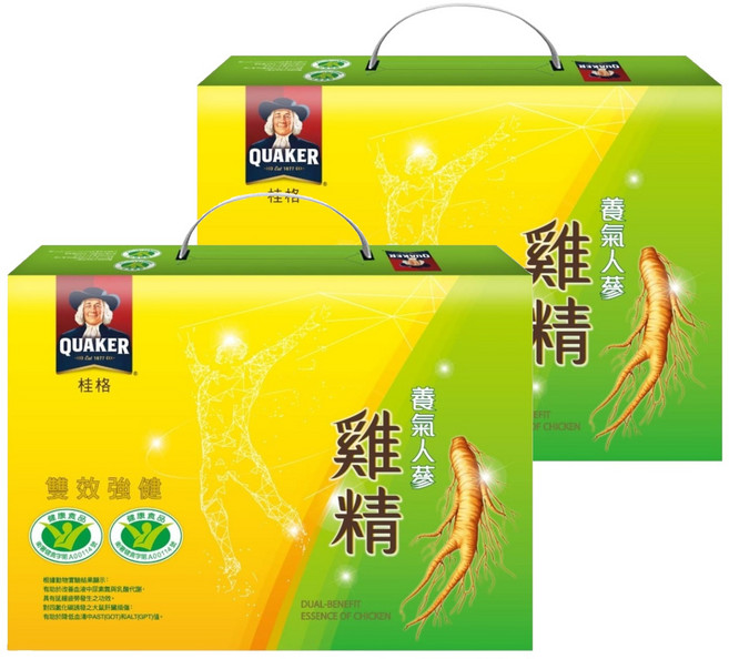QUAKER 桂格 養氣人蔘雞精禮盒 8罐, 544ml, 2盒
