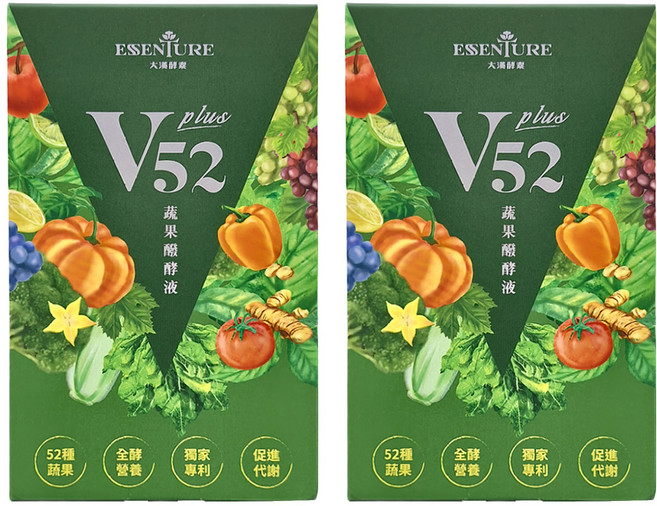 大漢酵素 V52蔬果維他植物醱酵液PLUS, 15ml, 10包, 2盒