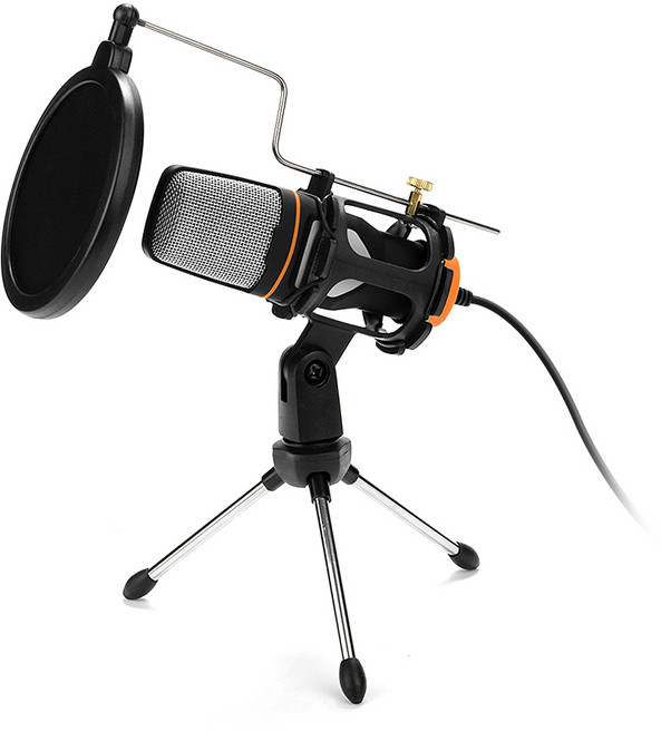 코시 유선 스트리머 레코딩 마이크 세트, MK3398, 블랙