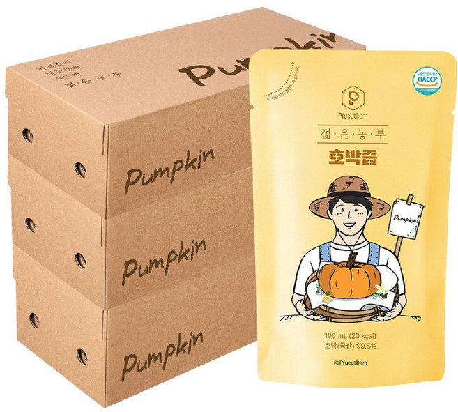 푸릇담 젊은농부 호박즙, 3L, 3개