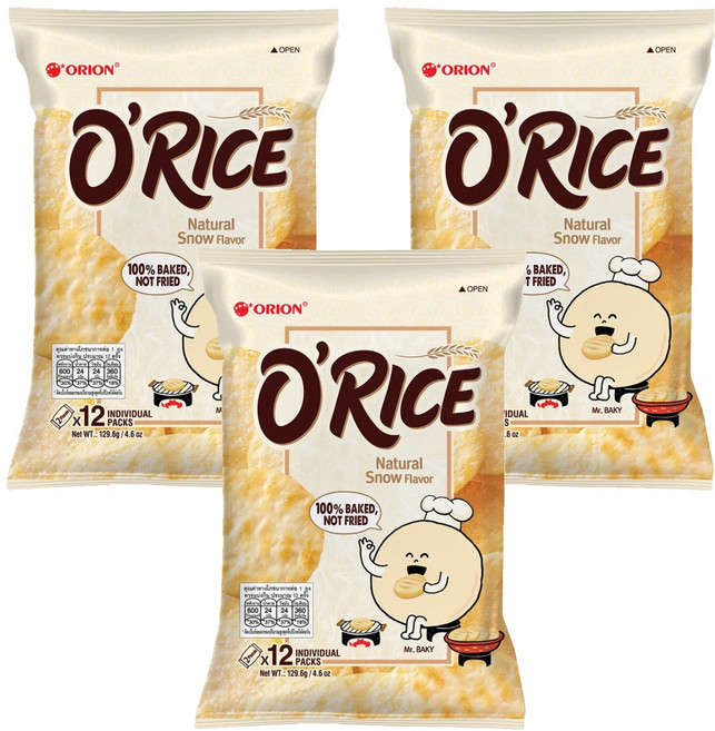 ORION 好麗友 O'RICE米餅, 129.6g, 3袋