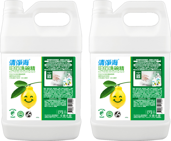 清淨海 環保洗碗精, 4kg, 2桶