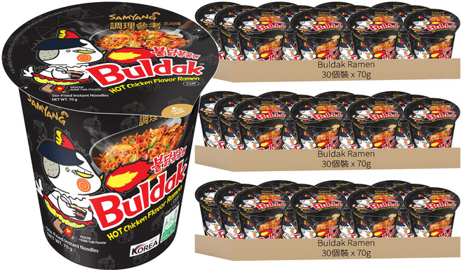 Buldak Ramen 三養火辣雞肉風味鐵板炒麵杯裝 70g, 90個裝