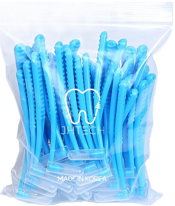 주현테크 스마일브러쉬 치간 칫솔 L형 S 블루, 1.1mm, 50개입, 1개