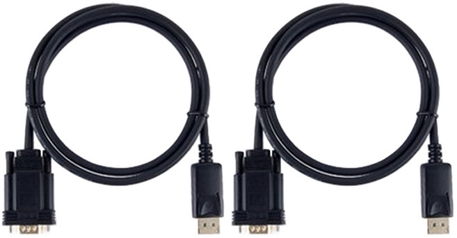 애니포트 DP to VGA 모니터 케이블 1.1Ver AP-DPVGA030, 3m, 2개