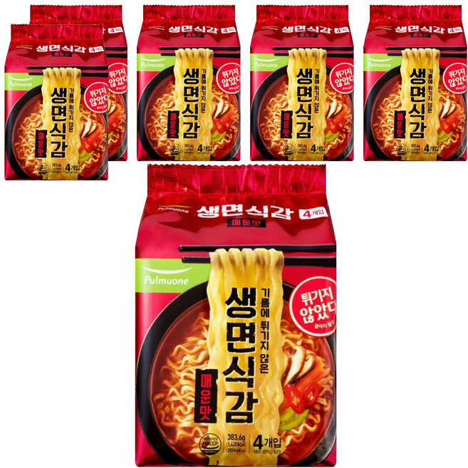 풀무원 생면식감 생라면 매운맛, 24개
