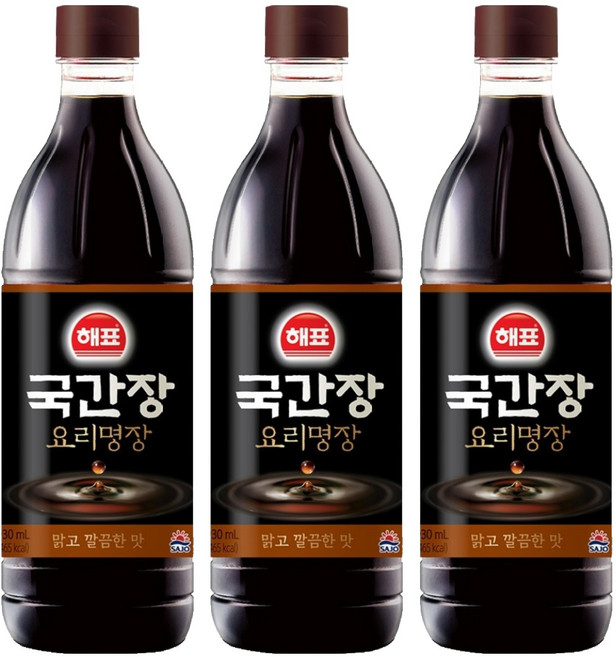 [해표] 국간장, 930ml, 3개