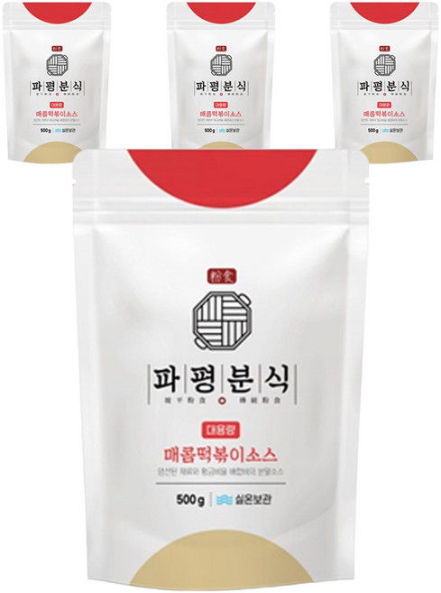 파평분식 떡볶이 소스 분말 매콤한맛, 500g, 4개