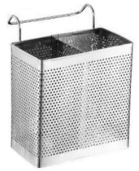 모던픽 스테인리스 걸이형 수저통 중형, 스텐, 1개