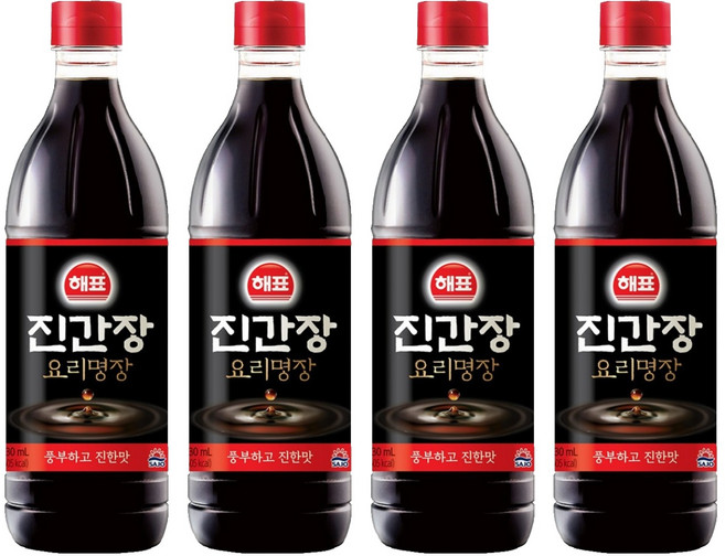 진간장, 930ml, 4개
