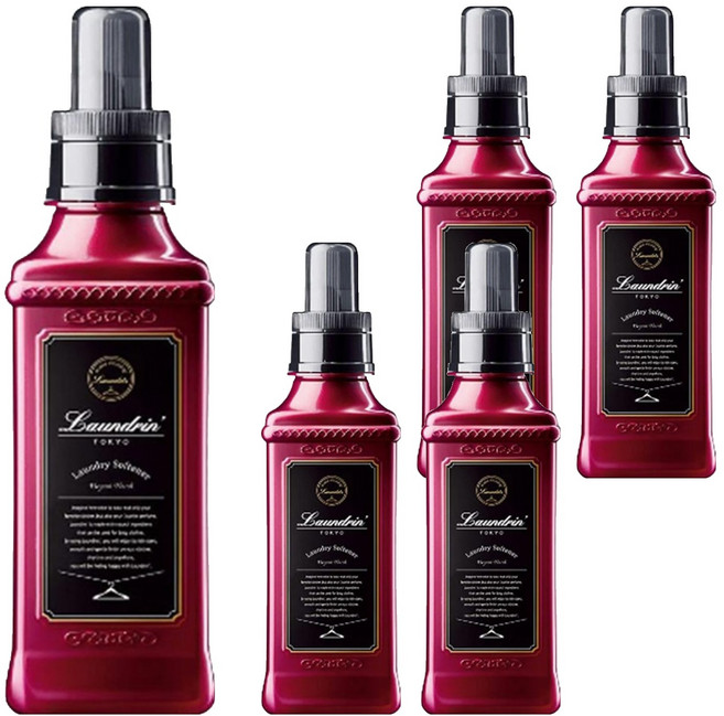 란도린 섬유유연제 엘레강트 플로랄 본품, 600ml, 5개