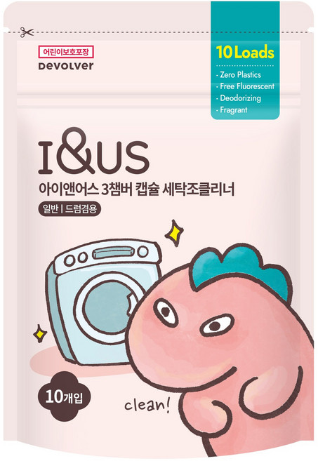 아이앤어스 3챔버 세탁조클리너 10개입, 110g, 1개