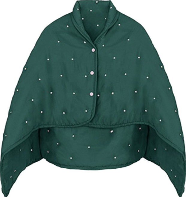 더자리 크리미워싱 웨어러블 자수 다운필 패딩 담요