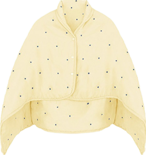 더자리 크리미워싱 웨어러블 자수 다운필 패딩 담요