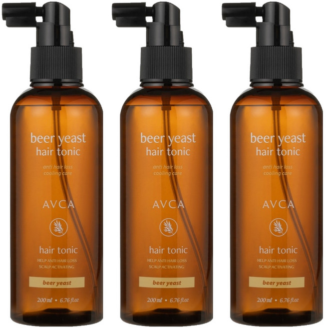 아브카 두피케어 탈모증상완화 맥주효모 헤어토닉, 200ml, 3개