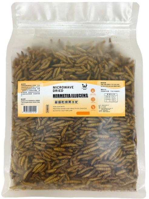 WEIYITER 維益特 台灣公司貨 嚴選乾燥黑水虻 爬蟲專用, 400g, 1包