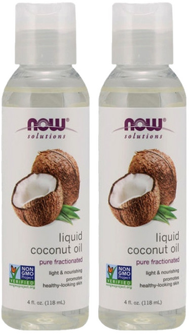 NOW Foods 純椰子保濕油/基底油, 118ml, 2瓶