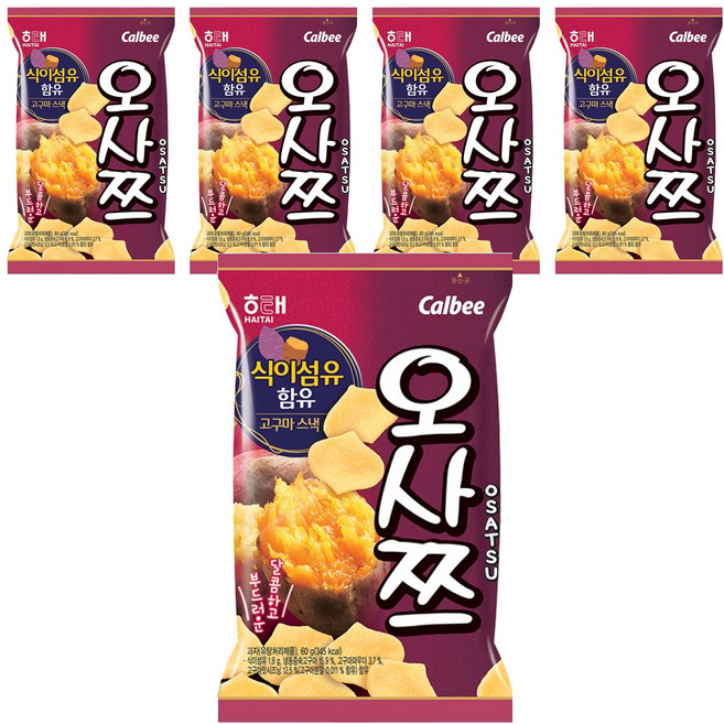 해태제과 오사쯔, 60g, 5개