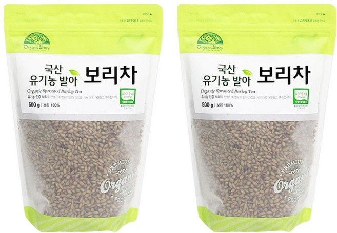 오가닉스토리 국산 유기농 발아 보리차, 500g, 1개입, 2개