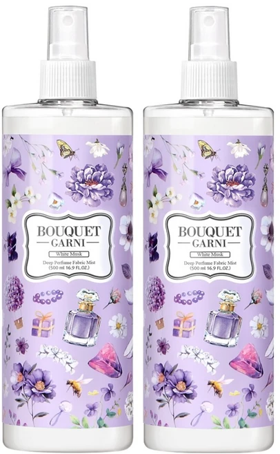 부케가르니 딥퍼퓸 섬유향수, 화이트머스크, 500ml, 2개 - 쿠팡