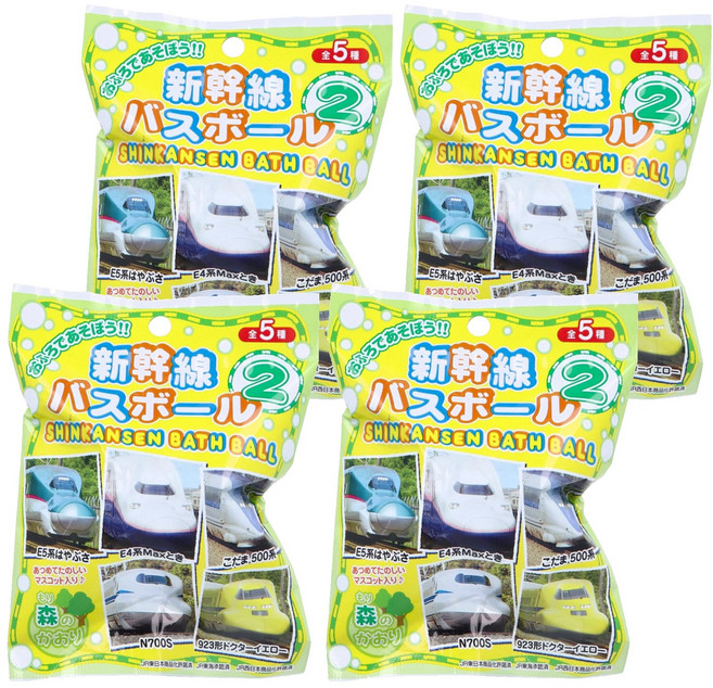 SK JAPAN 新幹線 沐浴球內附玩具 全5種, 75g, 4包