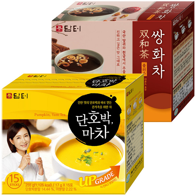 담터 쌍화차 플러스 225g+ 단호박마차 255g, 1세트