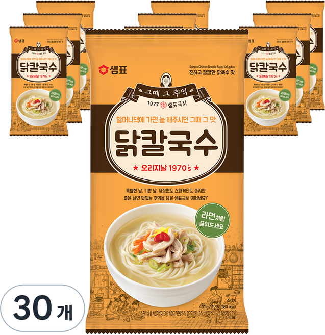 샘표 닭칼국수, 101g, 30개