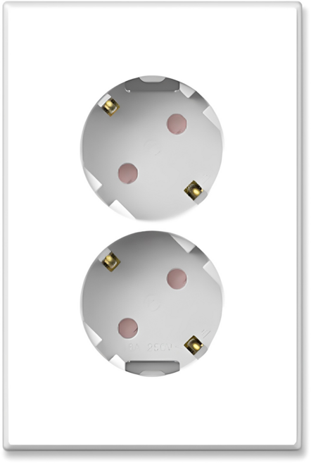 Ti1 접지 45도 2구 콘센트, 1개