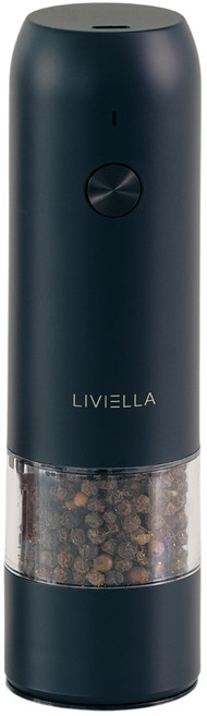 리비엘라 충전식 전동 후추 소금 깨 그라인더 블랙, 0.5L, 1개