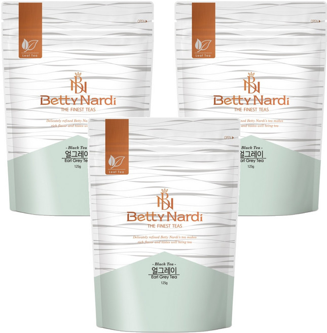 베티나르디 얼그레이 지퍼백, 125g, 3개, 1개입