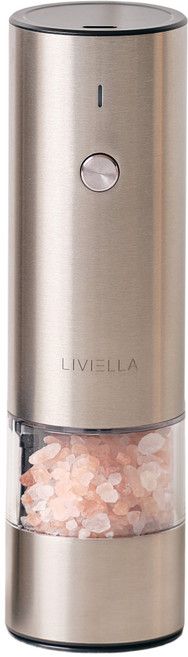 리비엘라 스텐 충전식 전동 소금 통후추 그라인더, 1개, 50ml