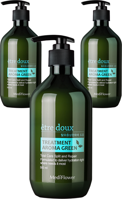 메디플라워 에트투스 아로마 그린 탈모 트리트먼트, 500ml, 3개