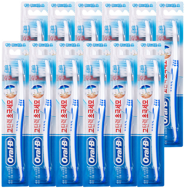 오랄비 고탄력 초미세모 잇몸선케어 칫솔, 1개입, 12개