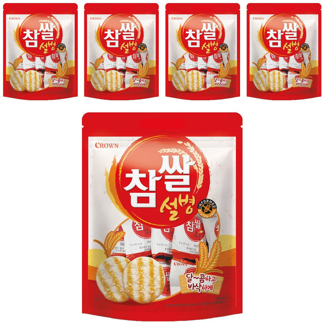크라운 참쌀설병, 270g, 5개