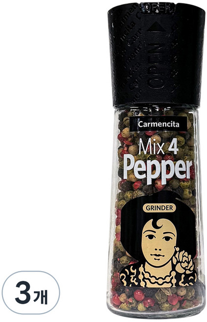 카르멘시타 혼합후추 그라인더, 37g, 3개