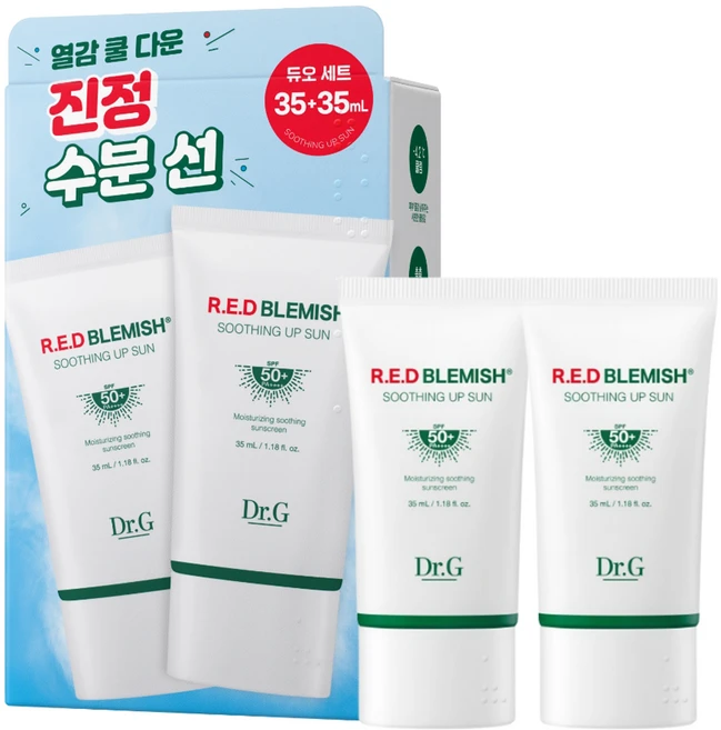 닥터지 레드 블레미쉬 수딩 업 선크림 SPF50+ PA++++, 35ml, 2개 - 쿠팡