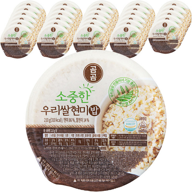 곰곰 소중한 우리쌀 현미밥, 210g, 36개