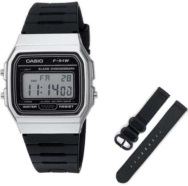 카시오 디지털 전자시계 + 나토밴드 + 공구 세트 F-91WM-7A