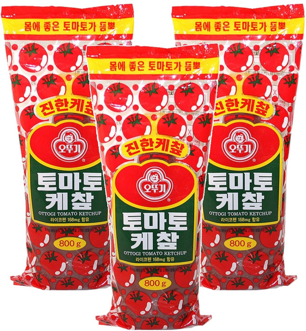 오뚜기 토마토케찹800g 케찹, 800g, 3개