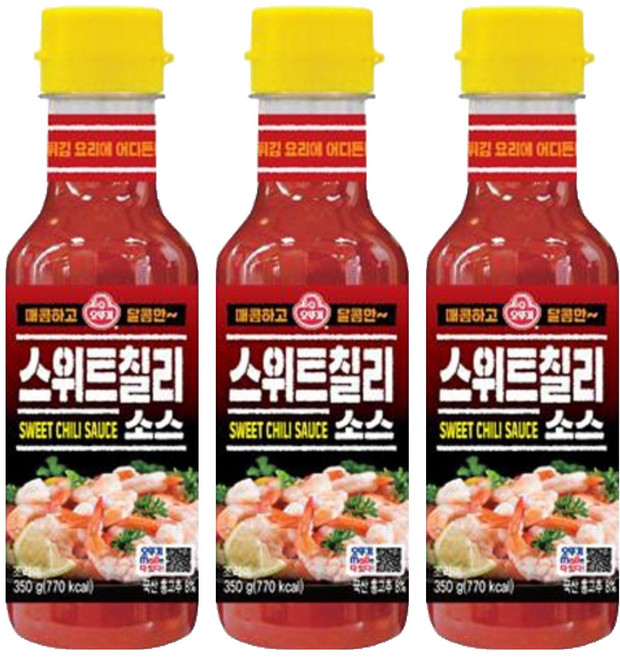오뚜기 스위트칠리소스, 350g, 3개