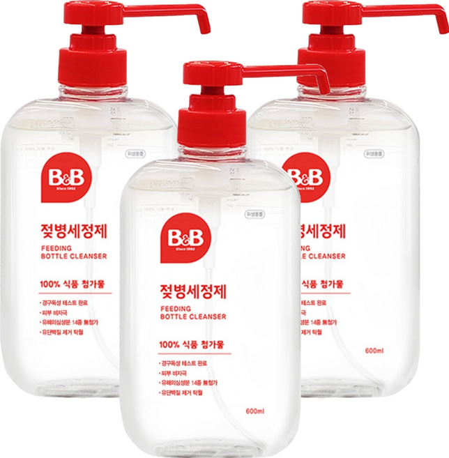 비앤비 젖병세정제 액상형, 600ml, 3개