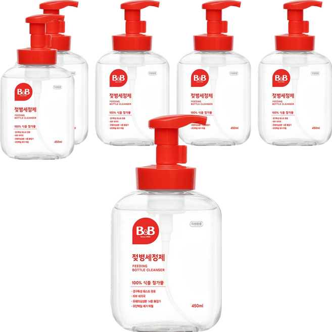비앤비 젖병세정제 거품형, 450ml, 6개
